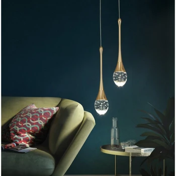 Moderné Luxusné Malé Pás Prívesok Lampa pre Spálne Posteli, TV joj, Steny barovým pultom Krištáľový Luster Domova Osvetlenie