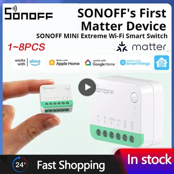 1~8PCS SONOFF Smart Switch MINIR4M MINI Extrémne WiFi Univerzálny Chránič Smart Home Prepínač Odpojte Relé Cez eWeLink Ovládanie Hlasom