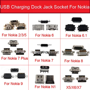 Usb Nabíjací Konektor Port Pre Nokia 2 3 5 3.1 5.1 6 6.1 7 7.1 8 Sirocco 9 PureView 8.1 X5 X6 X7 X71 Plus N1 Plnenie Zásuvky Časti