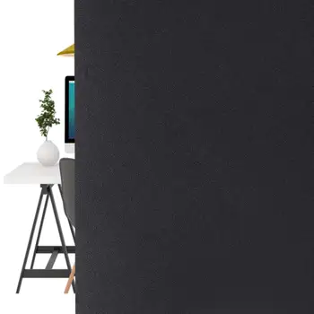 200 cm Dĺžka Statické Držať Okno Film PVC Čierne Matné Ochrany Súkromia Blok-out Sklo Film Pre Kúpeľne, Spálne, Obývacia Izba