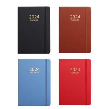 2024 A5 Anglický Plán Planner Elastické Kapely Notebook Popruh Knihy Notebook