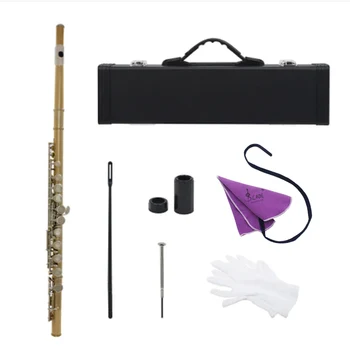 SLADE 16 Otvory Flauta Tón C Á Cupronickel Flauta Kryt Kvalitné Hudobné Nástroje s Flauta Príslušenstvo & Časti
