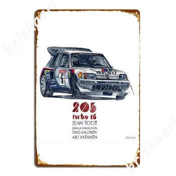 Rally Skupiny B-Peugeot 205 Turbo 16 Kovové Značky Pub Nástenná Maľba Prispôsobiť Plakety Kovové Plagáty