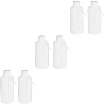 6 ks Oplachovanie Plastové Fľaše Stlačiť Fľašu na Laboratórne Tetovanie Čistenie 500 ml