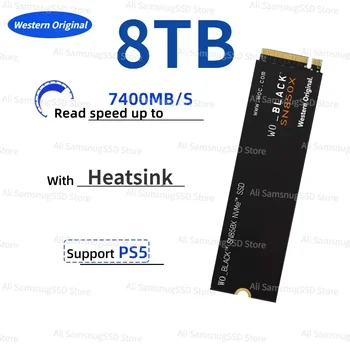 PS5 1 tb diskom SSD s Chladič M2 NVMe Západnej SSD 2TB PCIe4.0 7400MB/s M. 2 4TB Internej jednotky ssd (Solid State Drive) Pevný Disk pre PS5 Ploche