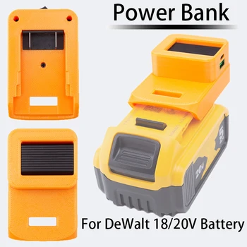 Prenosný Adaptér pre DeWalt 18/20V Li-ion Batéria Konvertor pre Napájanie Banka s USB Telefón, Notebook Nabíjateľná Batéria Banky