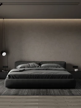 Taliansky minimalistický technológie bavlnená posteľná bielizeň textílie moderný Hongkong-style double 1.8 meter spálňa posteľ