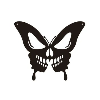 Lebka Motýľ Kovové Nástenné Art Decor Stene Visia Tabule Ornament zo Železa Stena Socha Prihláste sa pre Vnútorné Vonkajšie Domov C