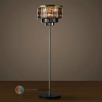 Luxusné Crystal Poschodí Lampa Americký Moderné Nordic Retro Minimalistický Kreatívne Podlahy Stolná Lampa
