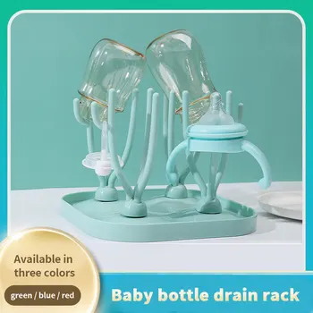 Baby Bottle Rack Skladacia Detská Fľaša Na Čistenie Vlasov Drainer Dieťa Cumlík Kŕmenie Držiak Odnímateľný Skladovanie Bradavky Polica