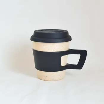 300 ML bambusové vlákno šálku kávy s band ,Biologicky Piť pohár Dieťa Riadu kávu, poháre ,ruky pohár s silikónové krytky