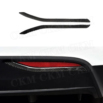 Carbon Fiber Auto Zadné Reflektor Hmlové Svietidlo Čalúnenie Pás Rám Obloha Samolepky Pre Tesla Model X 2015-2019 Auto Auto Styling