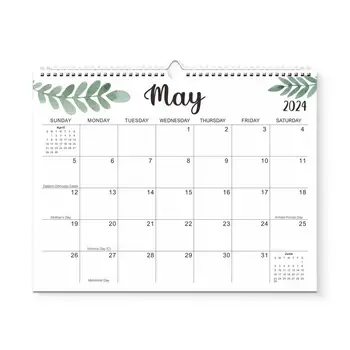 2024 Stolový Kalendár nástenný Kalendár Minimalistický Yo Cievka Priestranné Mesačné Rozloženie Home Office Čísla Listov Kalendára calendario