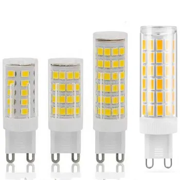 Najjasnejšie G9 LED Lampa AC220V 5W 7W 9W 12W Keramické SMD2835 LED Žiarovka Teplá/studená Biela Pozornosti nahradiť Halogénové svetlo