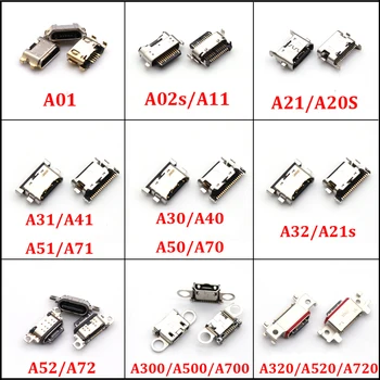 10pcs Nabíjania cez USB Port Konektor Pre Samsung A01 A11 A21 A20S A31 A51 A71 A30 A50 A70 A32 A52 A72 A300 A500 A320 A520 Dock Konektor