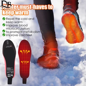 USB Vyhrievané Obuvi Vložky Nabíjateľná Elektrické Nohy Teplejšie Zimné Outdoorové Diaľkové Ovládanie Vykurovacej Vložky Nohy Otepľovanie Topánky Pad