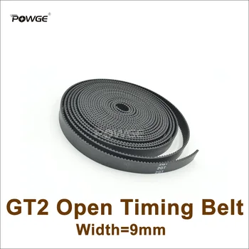 POWGE 2meters GT2 Remeňa Šírka=9 mm Nosenie GT2 Kladka GT2-9 Gumy 2GT 9 Otvorené Remeňa 3D Tlačiarne Príslušenstvo Vysokej Quanlity