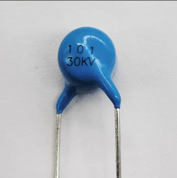 50PCS-Vysoká frekvencia modrá keramické čip kondenzátor 30KV 101k 100pF vysokého napätia napájania keramické dielektrikum kondenzátora