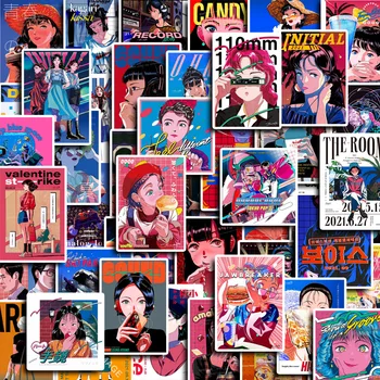10/50Pcs Cool Módne Dievča Časopis Štýle Komiksu, Anime Ilustrácia Notebook Skateboard Dekorácie, Nálepky na Dievča Deti Darčeky