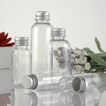 Jasné, Plastové Fľaše S Hliníkovým Skrutkovacím Uzáverom Malých Pohárov Kozmetické Kontajner Travel Kit Prázdnych Fľašiach Jar