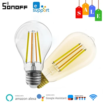 SONOFF B02-F A60/ST64 Smart WiFi LED Žiarovky Žiarovka E27 220-240V Dual-Farby Také Žiarovky, Cez Ewelink APLIKÁCIU Diaľkové Ovládanie