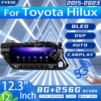 FYKOI autorádia Pre Toyota Hilux 2015-2023 Automobilových Multimediálnych Carplay Android Auto Tesla Obrazovke Bluetooth 4G GPS Navigácie
