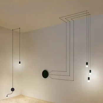 Led Line Luster Obývacia Izba Výstavná Sieň Model Miestnosti, Kancelárie, Spálne, Jednoduché Post-Moderné Osobné Tvorivé DIY Lampa