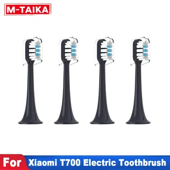 4PCS Pre Xiao Mijia T700 Sonická Elektrická zubná Kefka Hlavy 3D Ústne Zubov High-density Nahradenie Zubná Kefka Hlavu