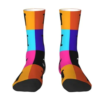 Cool Vytlačené Colorblock Šťastný Pi Deň Ponožky pre Mužov, Ženy Úsek Leto Jeseň Zima Matematika Geek, Blbecek Posádky Ponožky