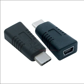 Mini /Micro USB adaptér žena typ C muž, dátový kábel, nabíjací adaptér žena typ T/V8