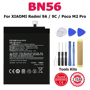 XDOU Vysokej Kvality BN56 5000mAh Batérie Telefónu Pre Xiao POCO M2 Pro Redmi 9A 9C Náhradná Bateria