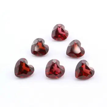 1Pcs Srdce Červený Granát januára Birthstone Tvárou Rez Voľné Drahokam Prírody Semi Precious Stone DIY Šperky Dodávky 4130014