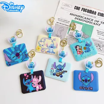 Disney Zdvíhateľnej Odznak Držiteľ Kawaii Steh Horizontálne Karty Držiteľ Keychain Mickey Mouse Poverenia Majiteľa Karty, Chrániče