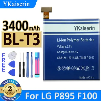 3400mAh YKaiserin Batéria BL-T3 Pre LG P895 F100 F100L F100S VS950 Optimus Vu II T3 Náhradná Bateria