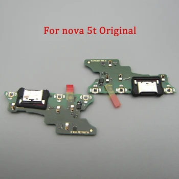 1-10pcs Pôvodný Pre Huawei Nova 5T USB Napájanie Nabíjací Port Konektor Dock Konektor Plug Rada Plnenie Flex Kábel Repa