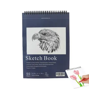 Sketchbook Pre Kreslenie 50 listov Umelec Náčrt Pad 8x12inches/21x30cm Umelecký Papier na Kreslenie Pad Umelecké potreby