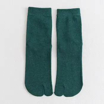 Čisté Bavlnené Ponožky Mäkké Elastické dámske Dva-toe Ponožky s Anti-slip Členok Ochrany Ideálny pre Jeseň Zima Potu pre Pohodlie