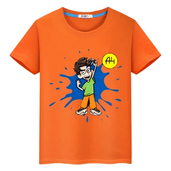 Влад А4 Бумага Kawaii 100% Bavlna T-shirt chlapcov Topy y2k jeden kus мерч A4 pride tričko Tlač Krátke anime Tees deti oblečenie dievča