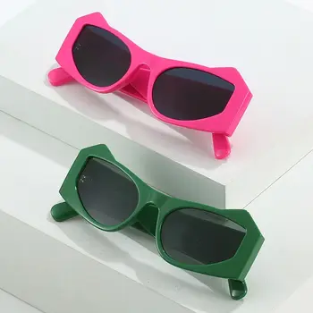 Mačka Očí, slnečné Okuliare Retro Punk Geometrické Slnečné Okuliare pre Ženy 2023 Nové Nepravidelný Steampunk Okuliare Odtiene UV400