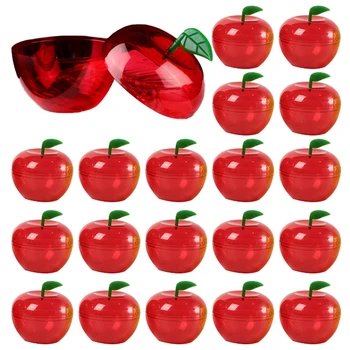 24pcs Snack Candy Jar Plastové Na Vianoce Transparentné Červeného Ovocia v Tvare Svadobné Roztomilý Strany Prospech Festival Prenosný Mini Vyplnené