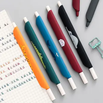 Stlačte Typ Gélové Pero, Kreatívne 0,5 mm Farba Atramentu Papiernictvo Písanie Nástroj Pravítko S Rýchle Sušenie Neutrálne Pero Školy Kancelárske potreby