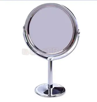 TSHOU166 Make-Up Zrkadlá Nehrdzavejúcej Ocele Držiteľ Kozmetické Kúpeľňa Obojstranné Stôl make-up Zrkadlo Dia 8cm Ženy Dámy 