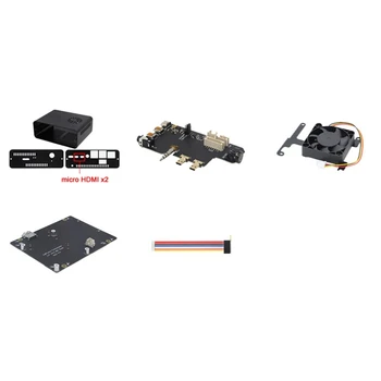 FULL-Naspi Kit+Kovové puzdro+X823 Expansion Board+X-C1 Doska+PWM Ventilátor Pre Malinový Koláč SATA HDD/SSD Pevný Disk, NAS Storage Server