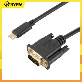 RYRA USB C Na VGA Kábel 1080P Typ C Samec Na VGA Male Converter Adaptér, Dátový Kábel Pre Notebook UHD Externé Video Projektor.