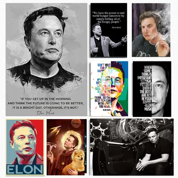 moderné umenie inšpiratívne Elon Musk Plagát HD Vytlačiť Plátno Tlač Moderného Umenia Plagátu Vhodný pre Domáce Dekorácie Cuadros