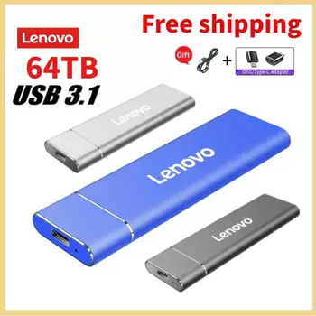 1 TB Externý Pevný Disk, spoločnosť Lenovo Prenosné SSD 2 TB Externé ssd (Solid State Drive USB 3.1/Typ-C Externo Portátil Флешка Usb, Pre PC/Mac
