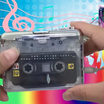 Prenosné Kazetové Prehrávače Walkman Páskovej Kazety plne Transparentný pre shell Playe