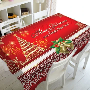 2023 Vianočné Obdĺžnik Obrus Nový Rok Party Dekorácie Nepremokavé Stôl Obrus Rodiny Večera Dekorácie Prázdninový Darček