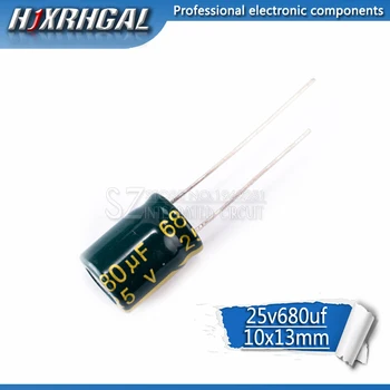 20PCS Higt kvality 25V680UF 10X13 680UF 25V 10*13 Elektrolytický kondenzátor hjxrhgal