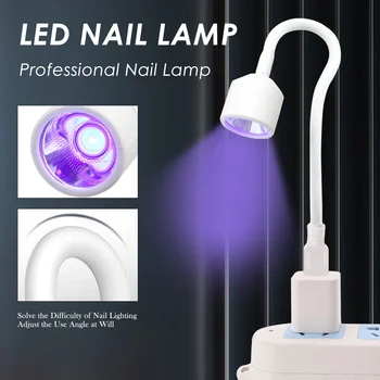 LED UV Svetlo na Sušenie Gél lak na Nechty Clip-On Flexibilné Stôl Mini USB Lampa na Nechty, Prenosné Vlasov, Nechtov Manikúra Salon Nástroje
